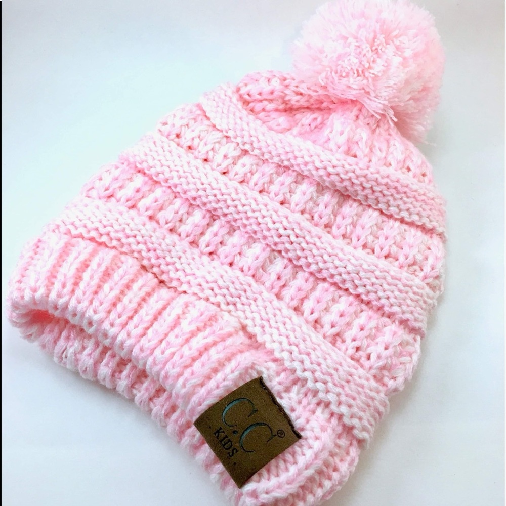 Kids C.C beanie pom pom hat